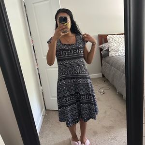 Pinc PLUS SIZE black and white tribal patterned dress